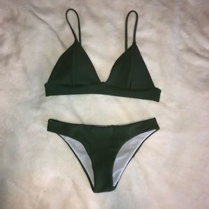ROMWE Green Bikini Set